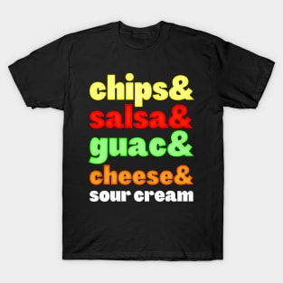 National Tortilla Chip Day Ingredients Grocery List T-Shirt